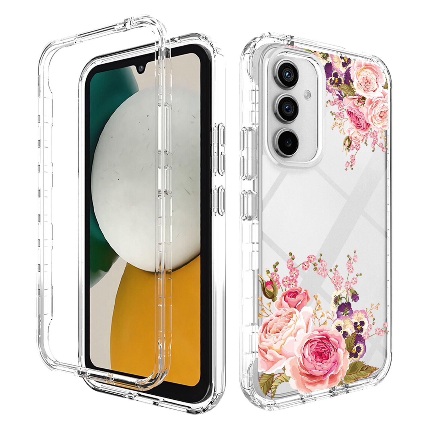 For Samsung Galaxy A34 5G PC Frame TPU Transparent Phone Case Pattern Printing Anti-scratch Cover For Samsung Galaxy A34 5G PC Frame TPU Transparent Phone Case Pattern Printing Anti-scratch Cover